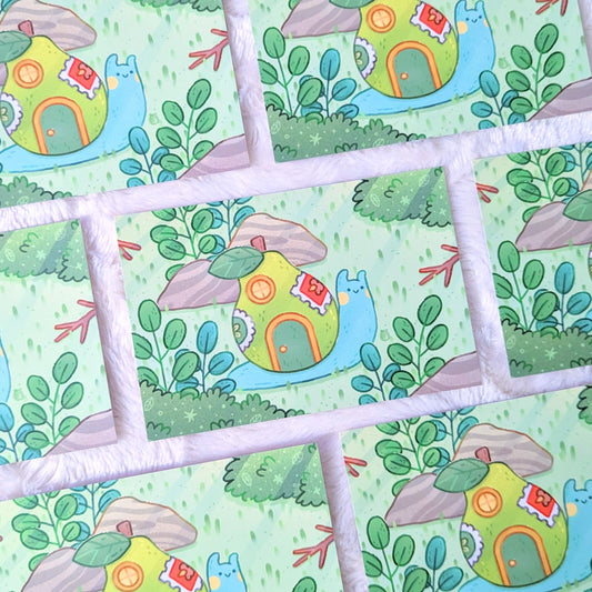 Wandering Pear Snail Postcard