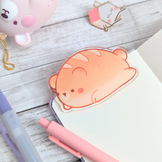 Maku the Bread Bear Acrylic Stationery Clips