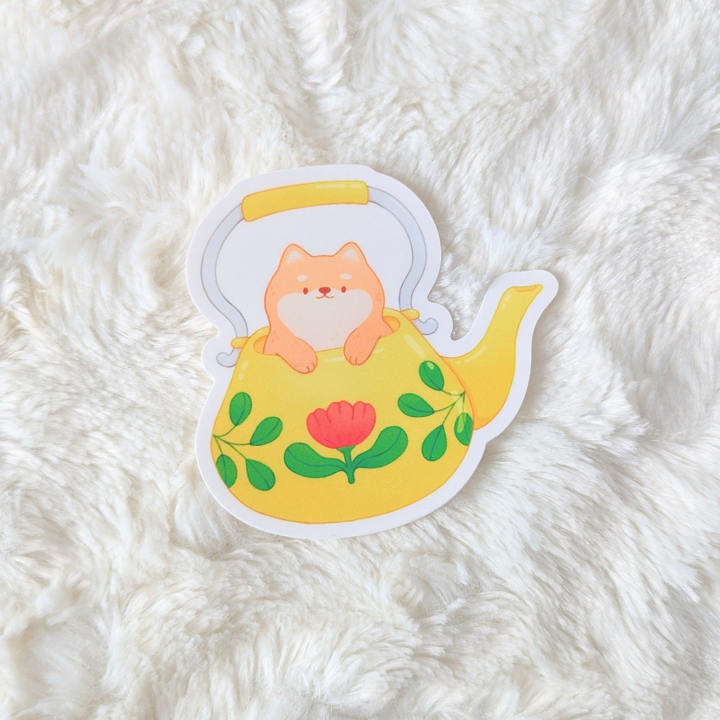 Shiba Teapot Waterproof Stickers