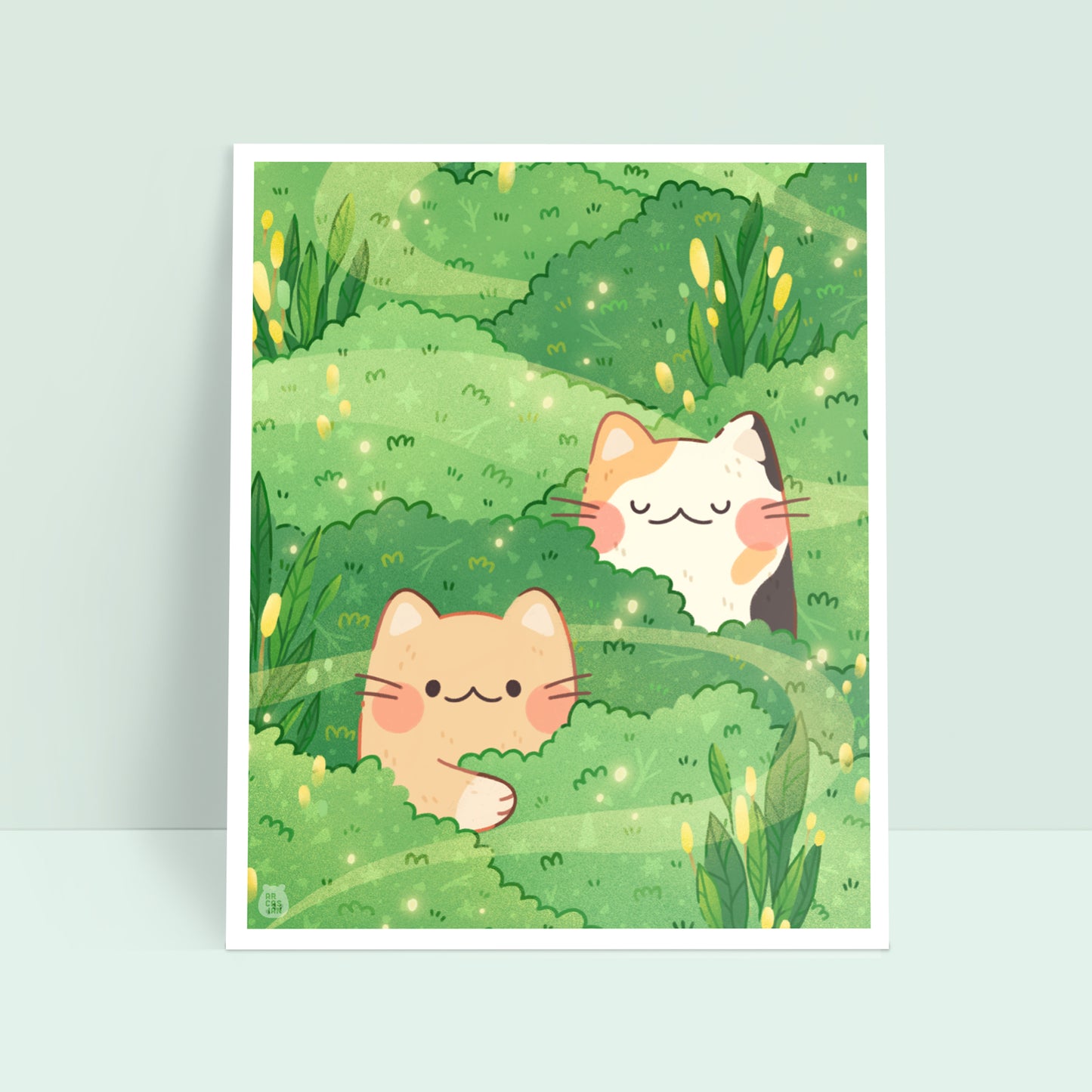Hideaway Cats 8x10 Art Print