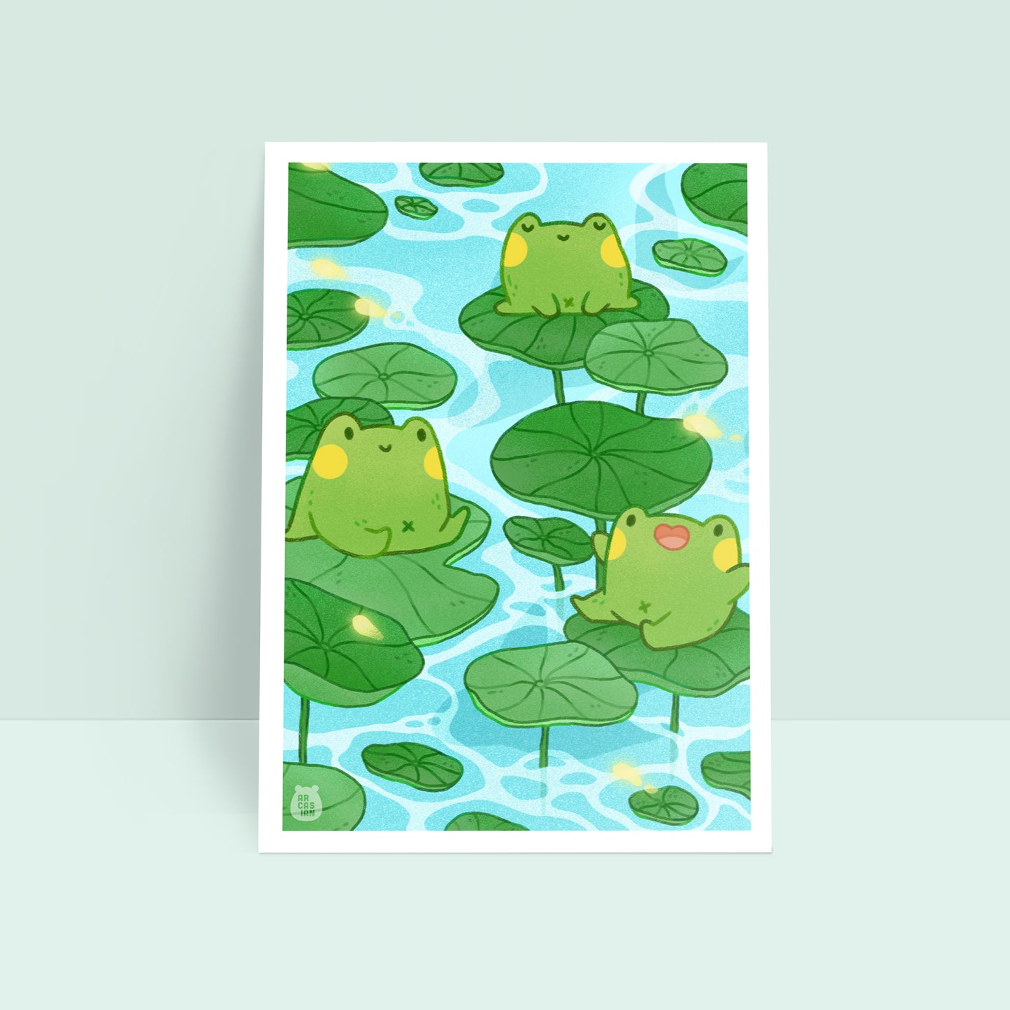 Lily Pad Hangout 6x8 Art Print