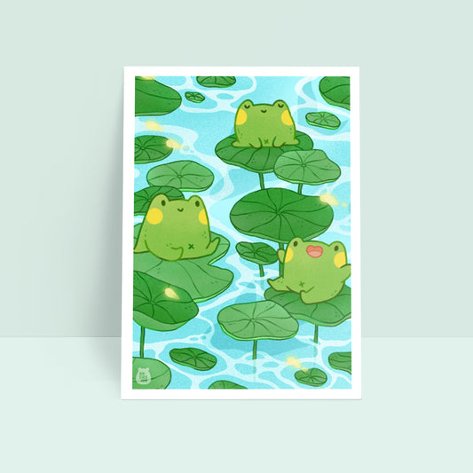 Lily Pad Hangout 6x8 Art Print