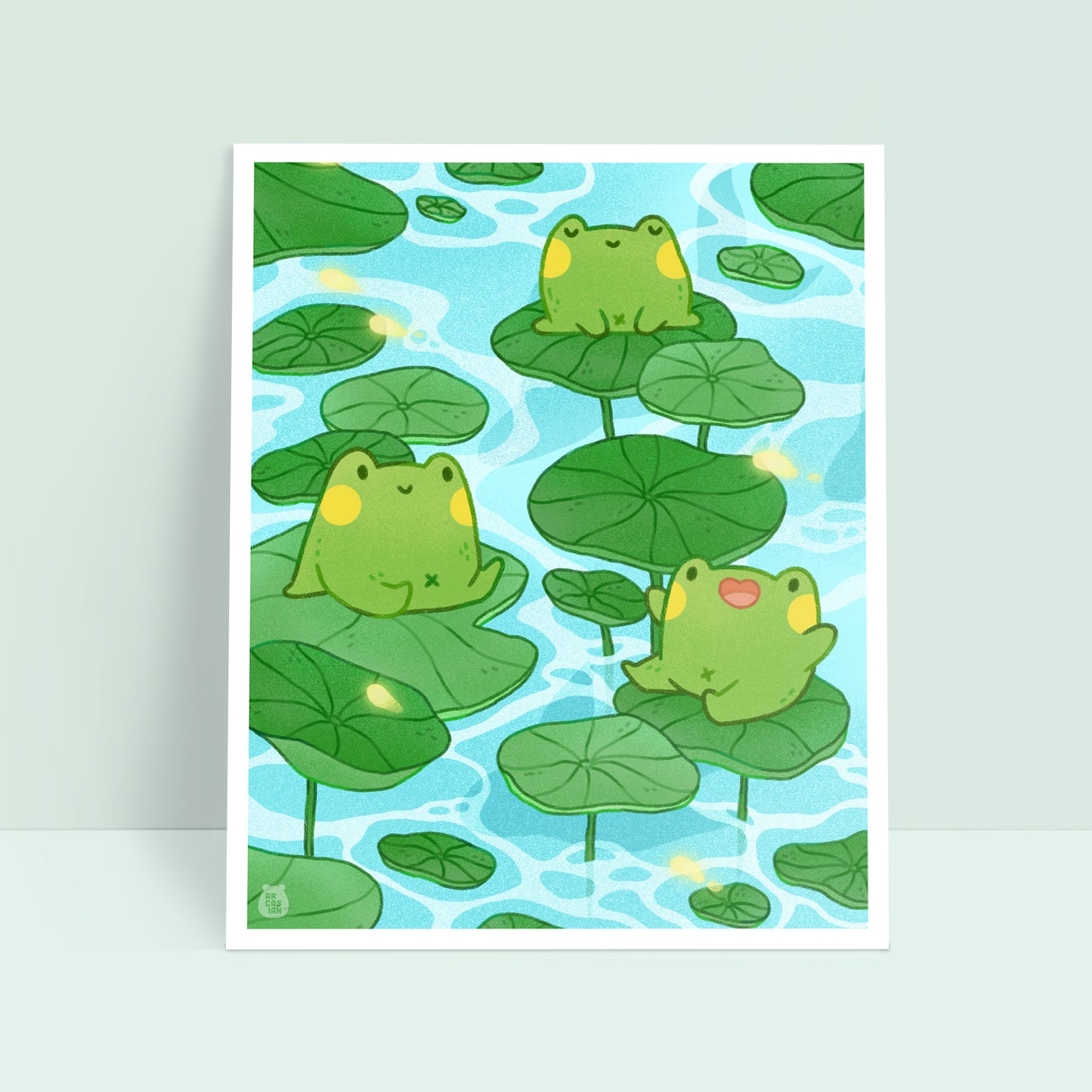 Lily Pad Hangout 8x10 Art Print