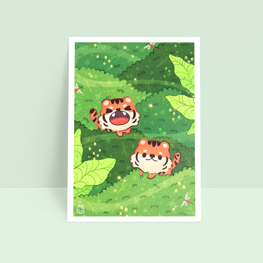 Little Tigers 6x8 Art Print