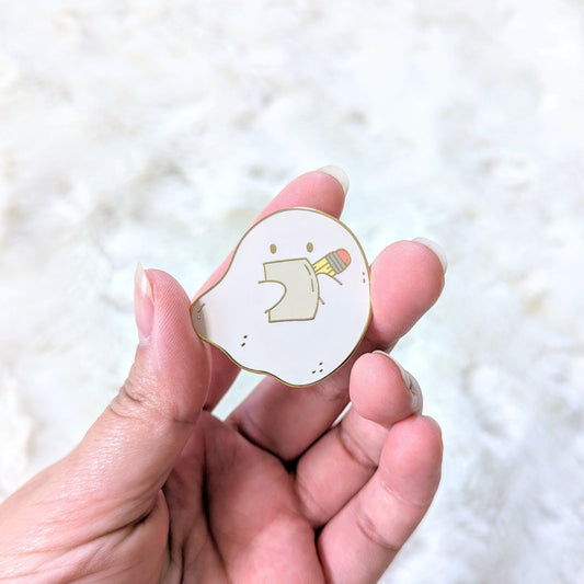 Ghost Writer Enamel Pin