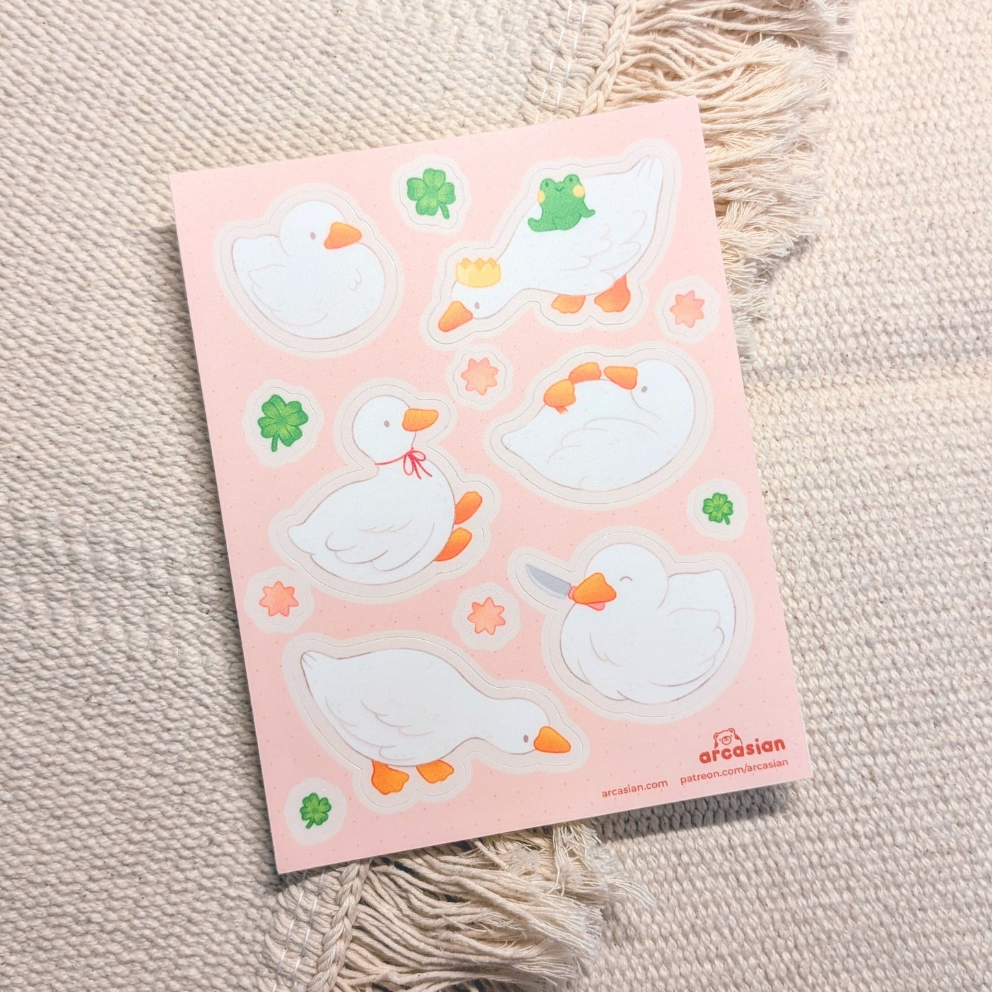 Silly Geese Waterproof Sticker Sheet