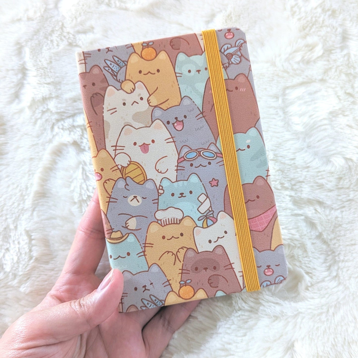 Cat Pile A6 Mini Notebook (Blank)