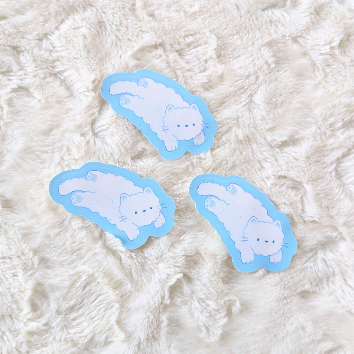 Cloudy Cats Waterproof Stickers