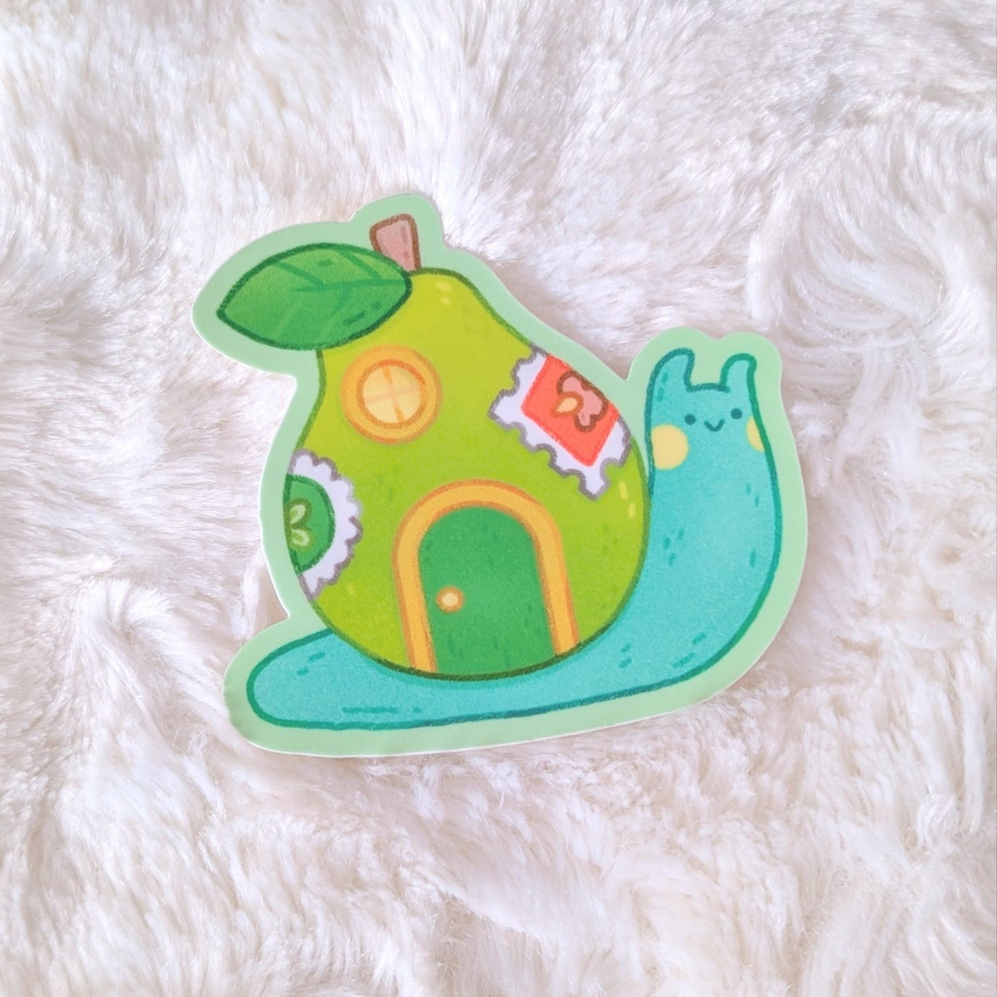 Wandering Pear Snail Waterproof Stickers