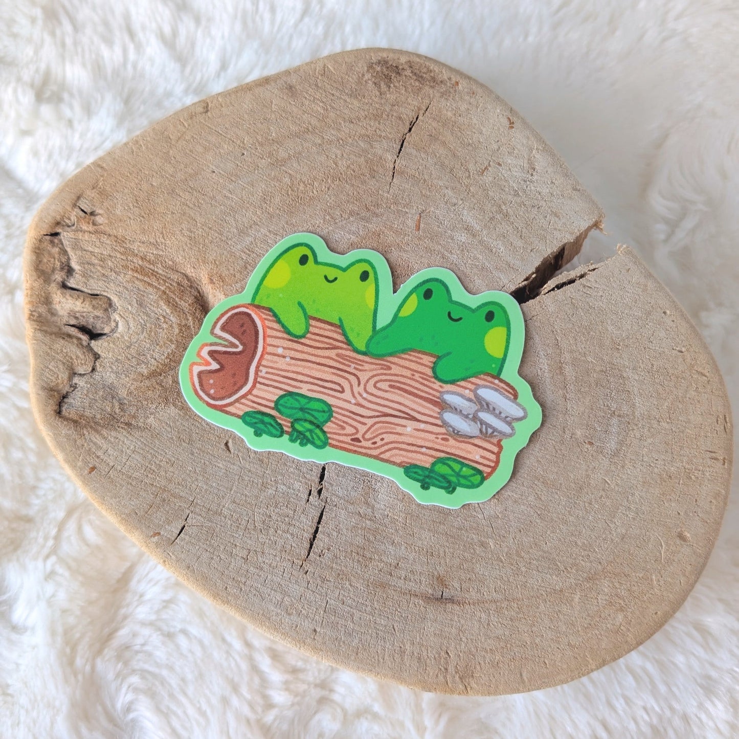 Frogs in Love Waterproof Stickers