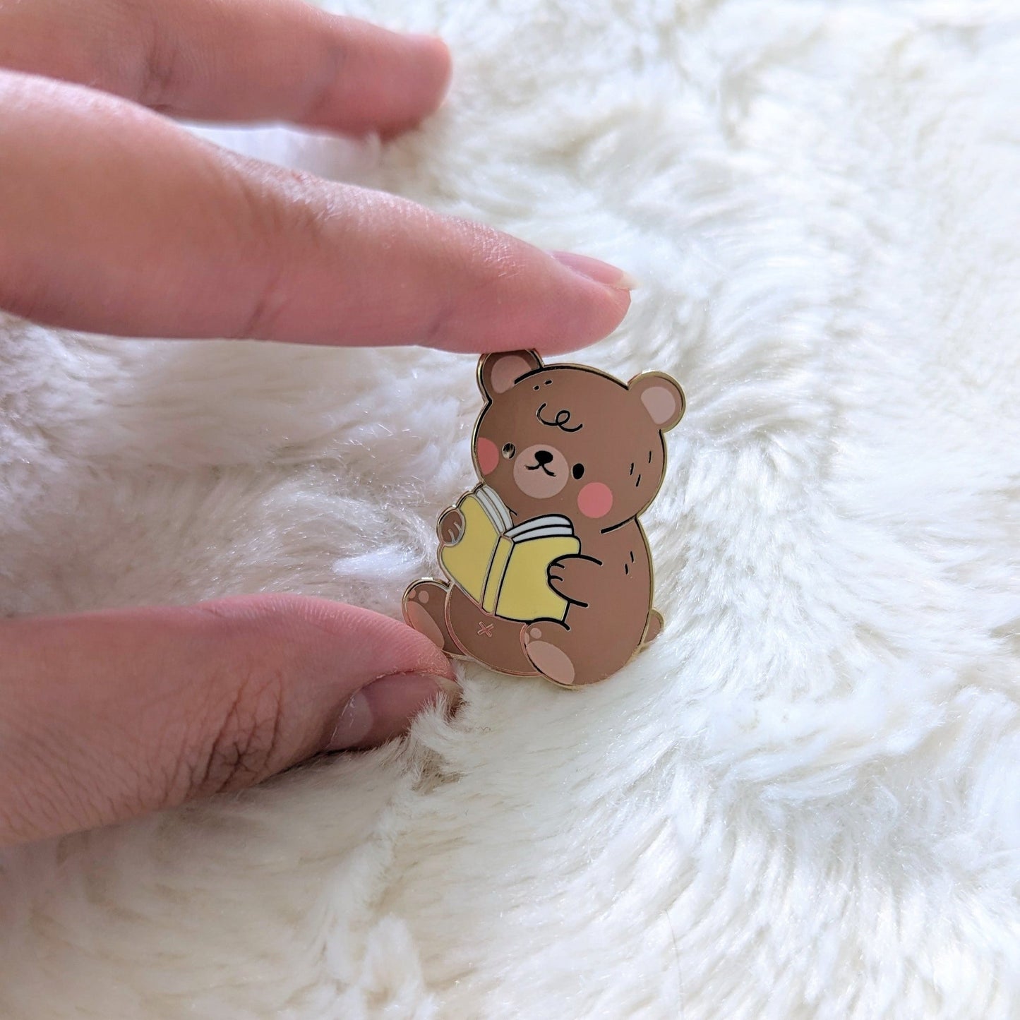 Book Bear Enamel Pin