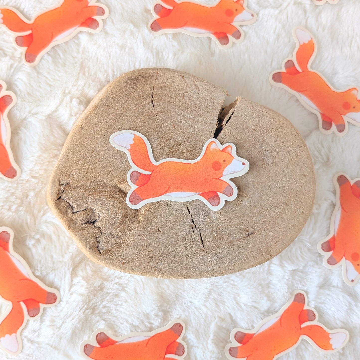 Leaping Fox Waterproof Stickers