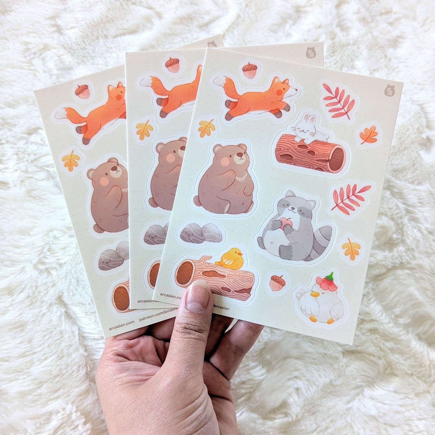 Woodland Friends Waterproof Sticker Sheet