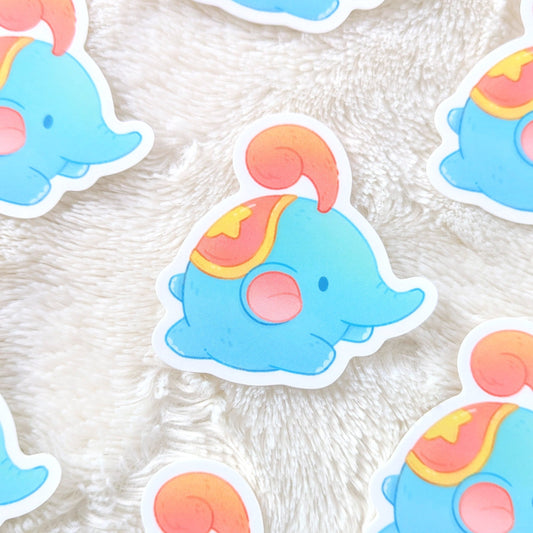 Circus Elephant Waterproof Stickers