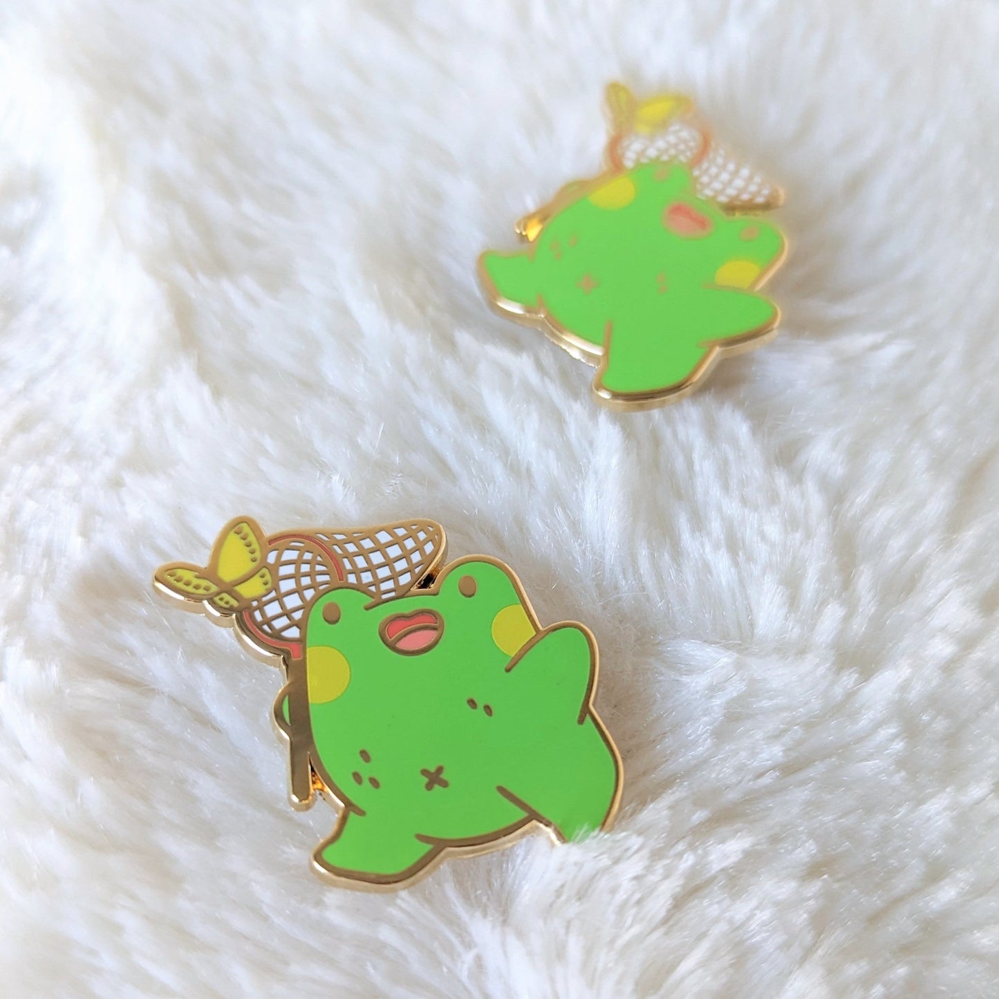 Bug Catcher Frog Enamel Pin