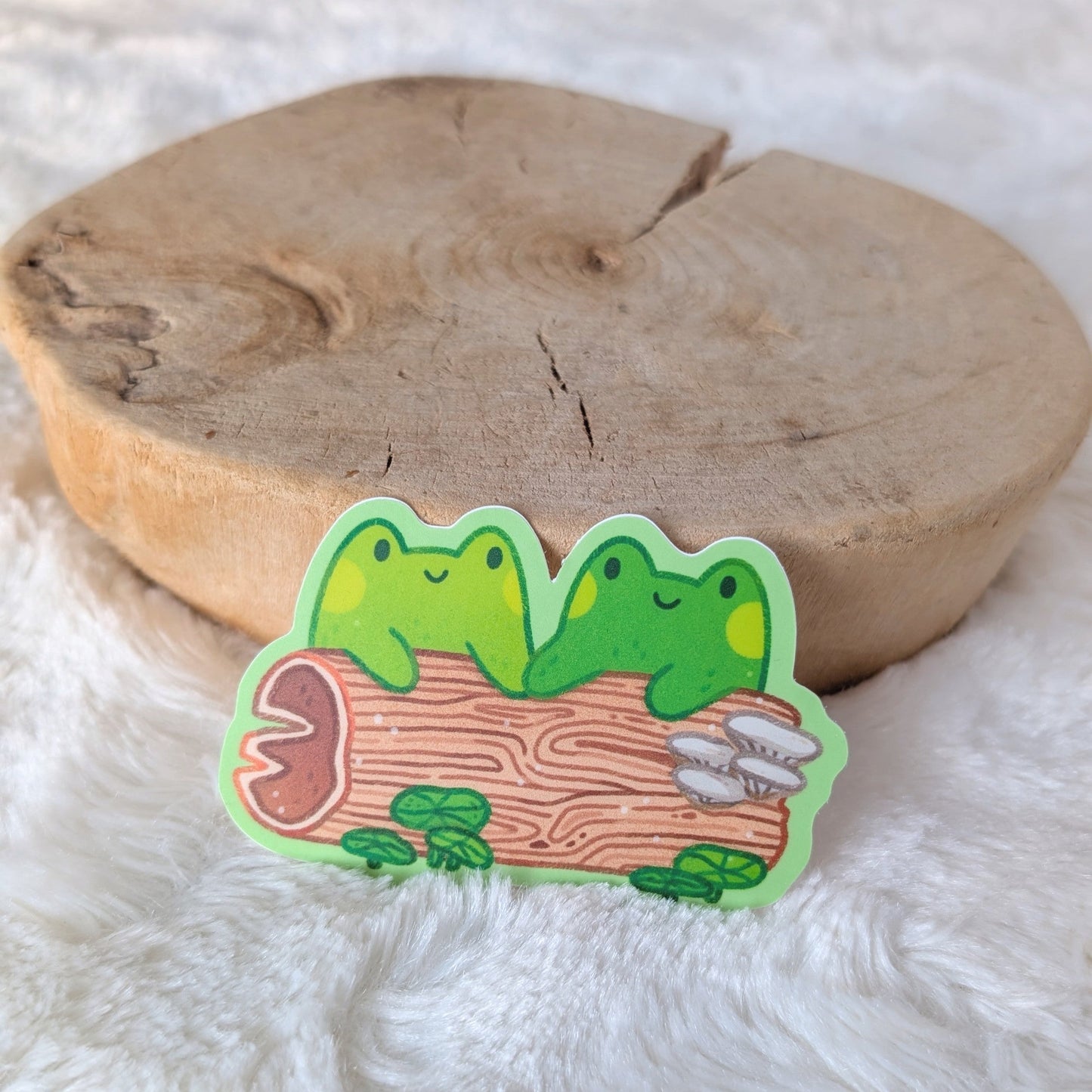 Frogs in Love Waterproof Stickers