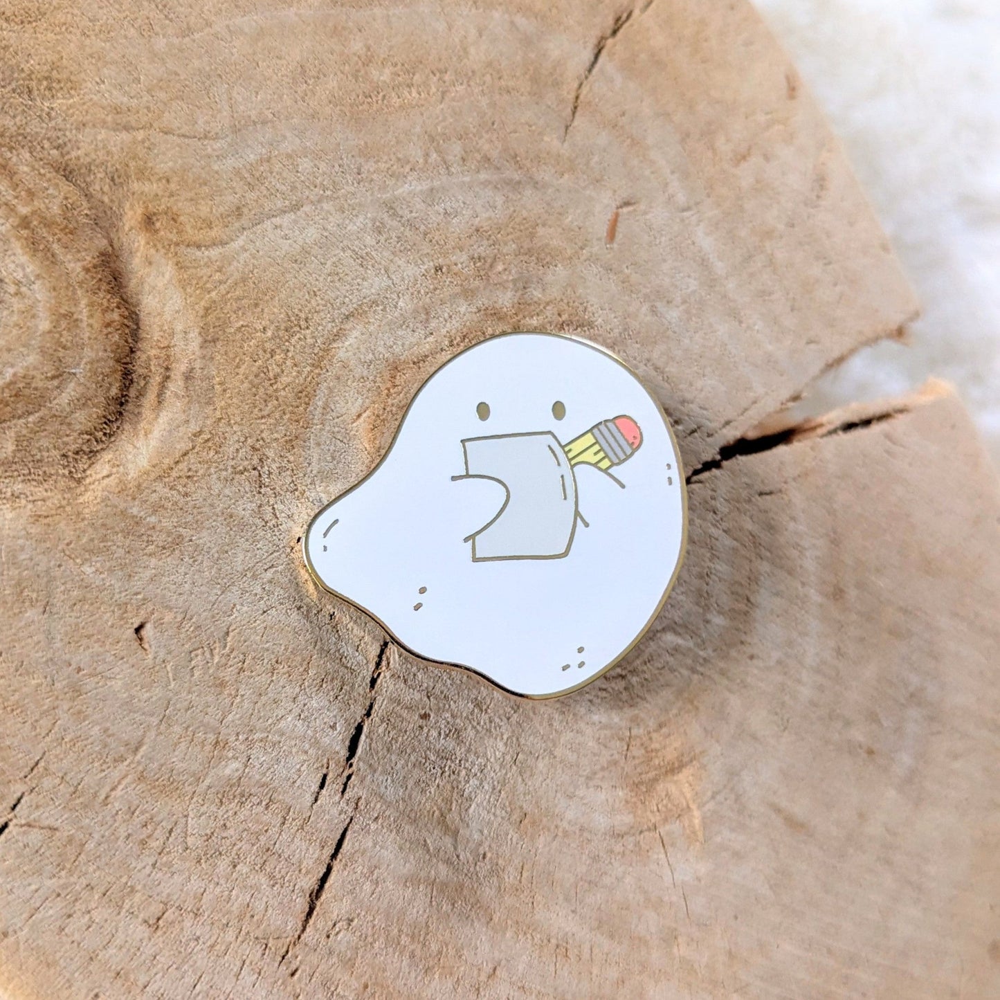 Ghost Writer Enamel Pin