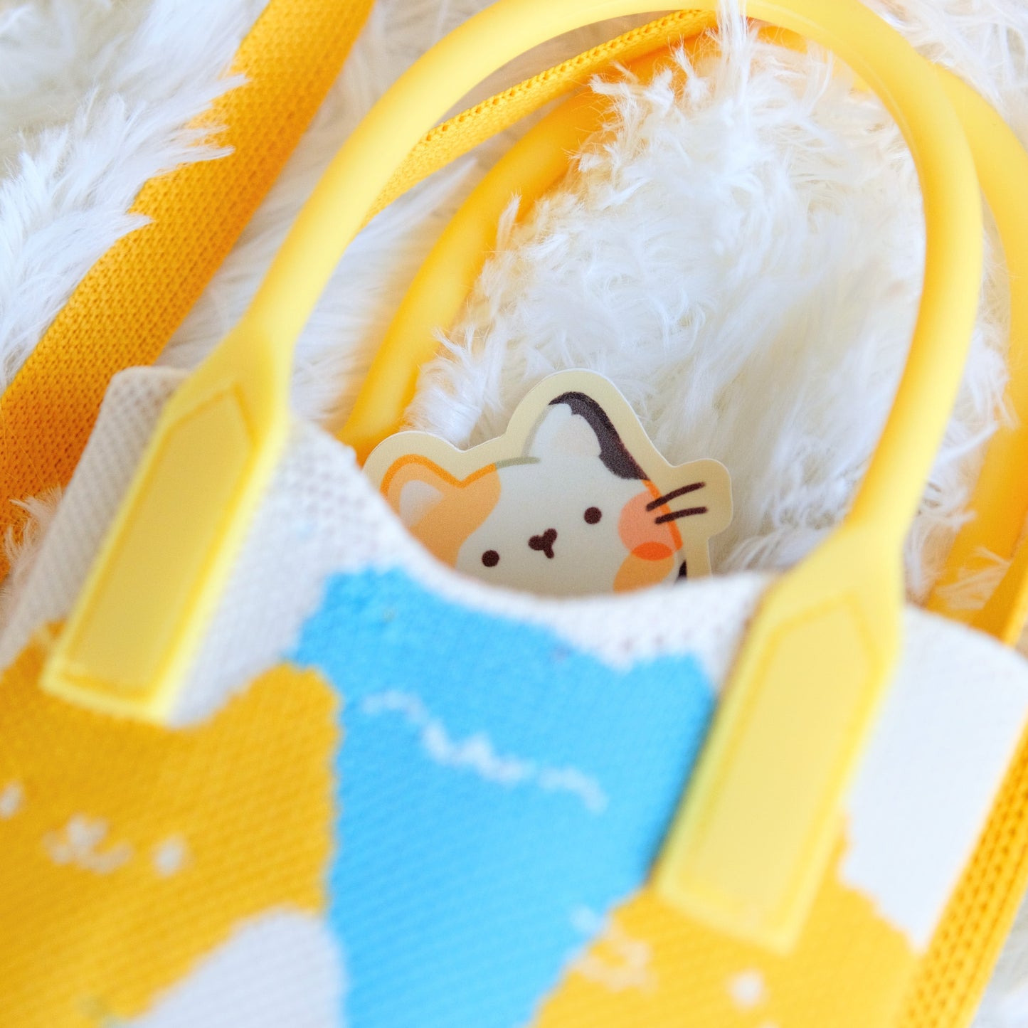 Cat Pile Knit Shoulder Bag