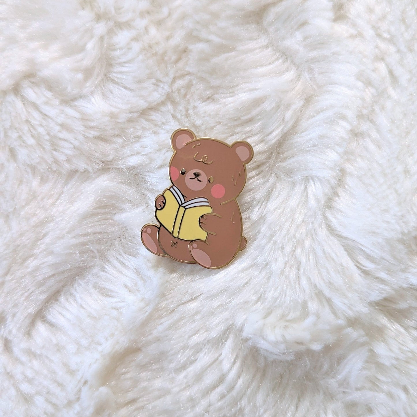 Book Bear Enamel Pin