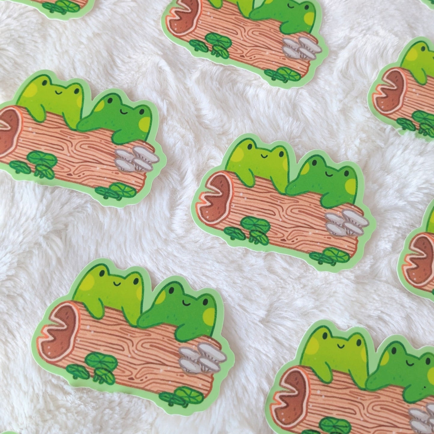 Frogs in Love Waterproof Stickers