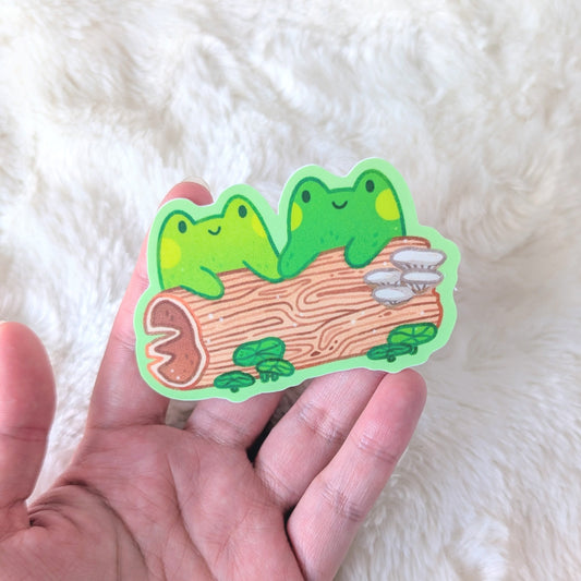 Frogs in Love Waterproof Stickers