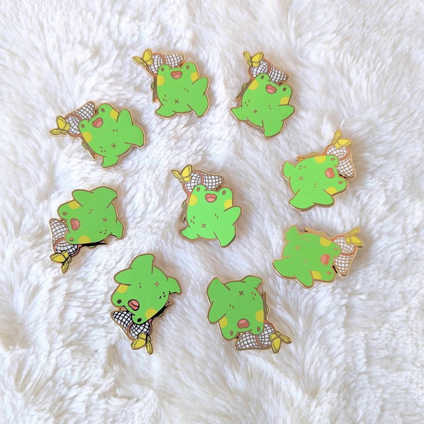 Bug Catcher Frog Enamel Pin