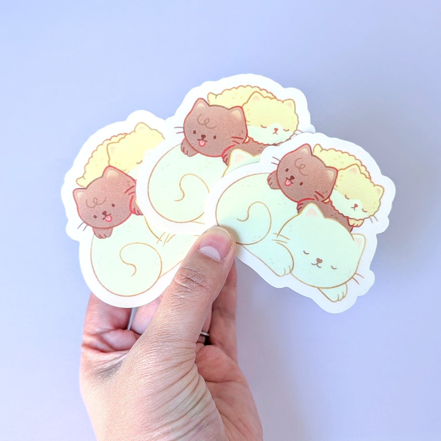 Cat Piles Waterproof Stickers