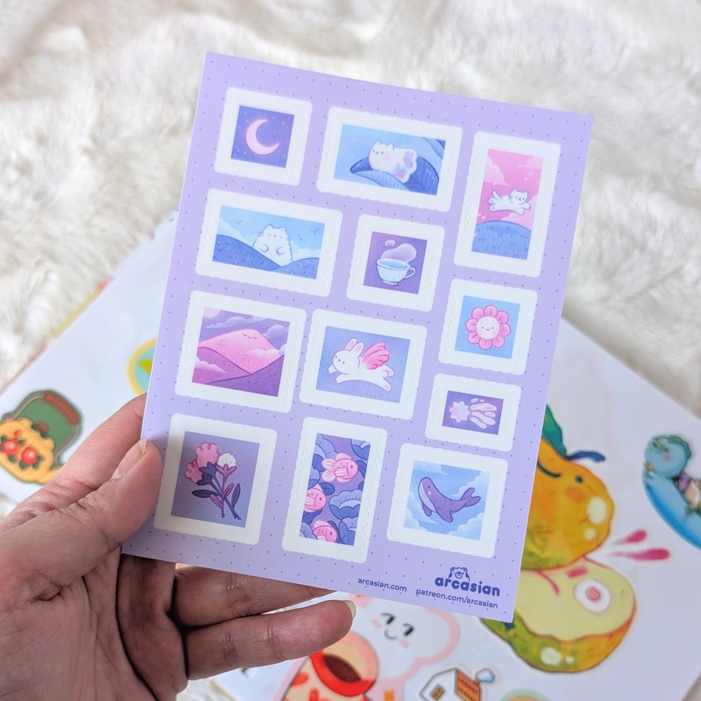 Dream Destination Stamps Waterproof Sticker Sheet