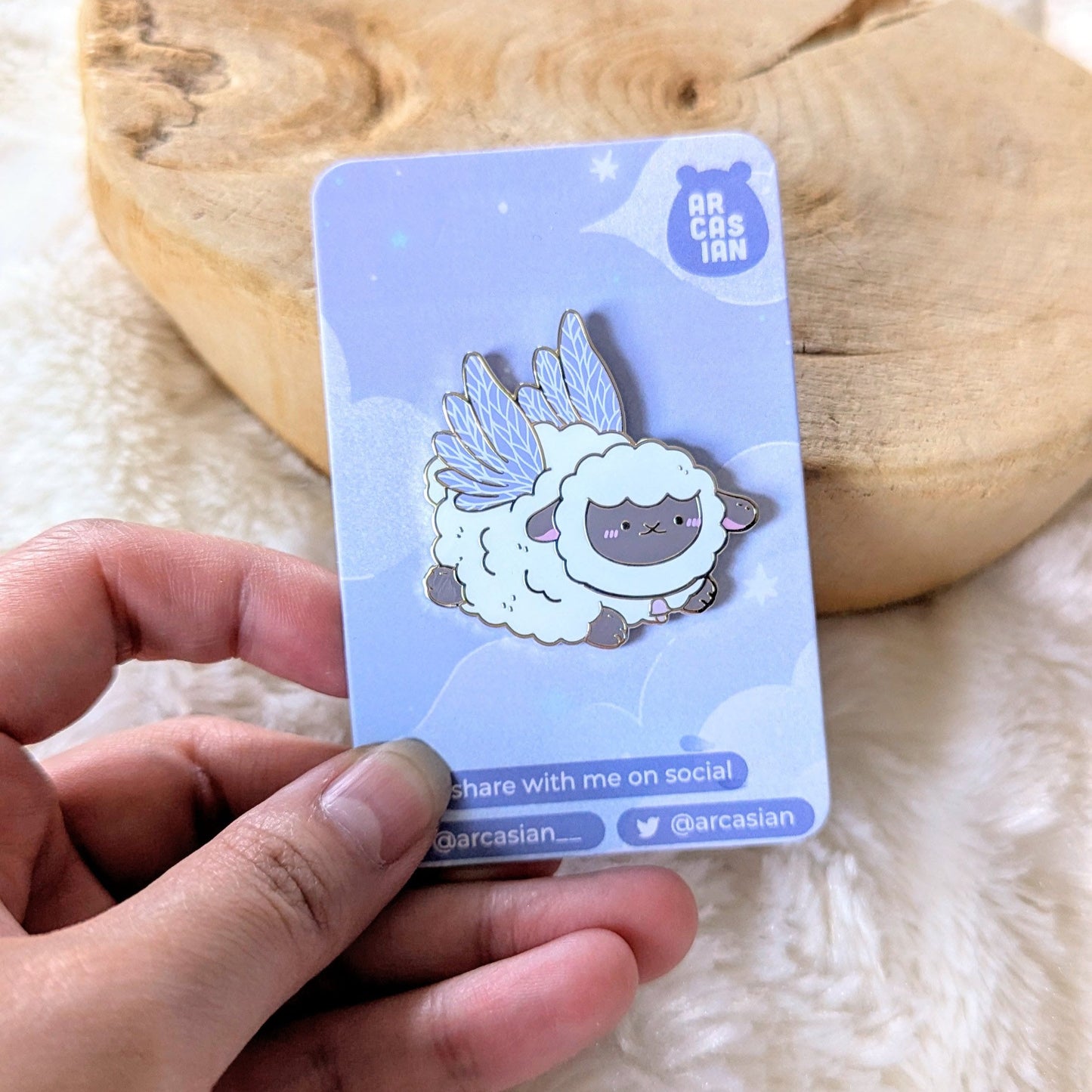 Fairy Sheep Enamel Pin