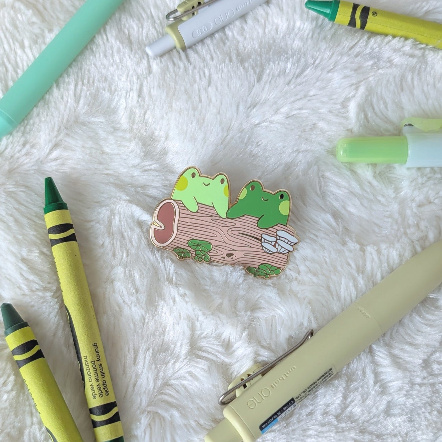 Frogs in Love Enamel Pin