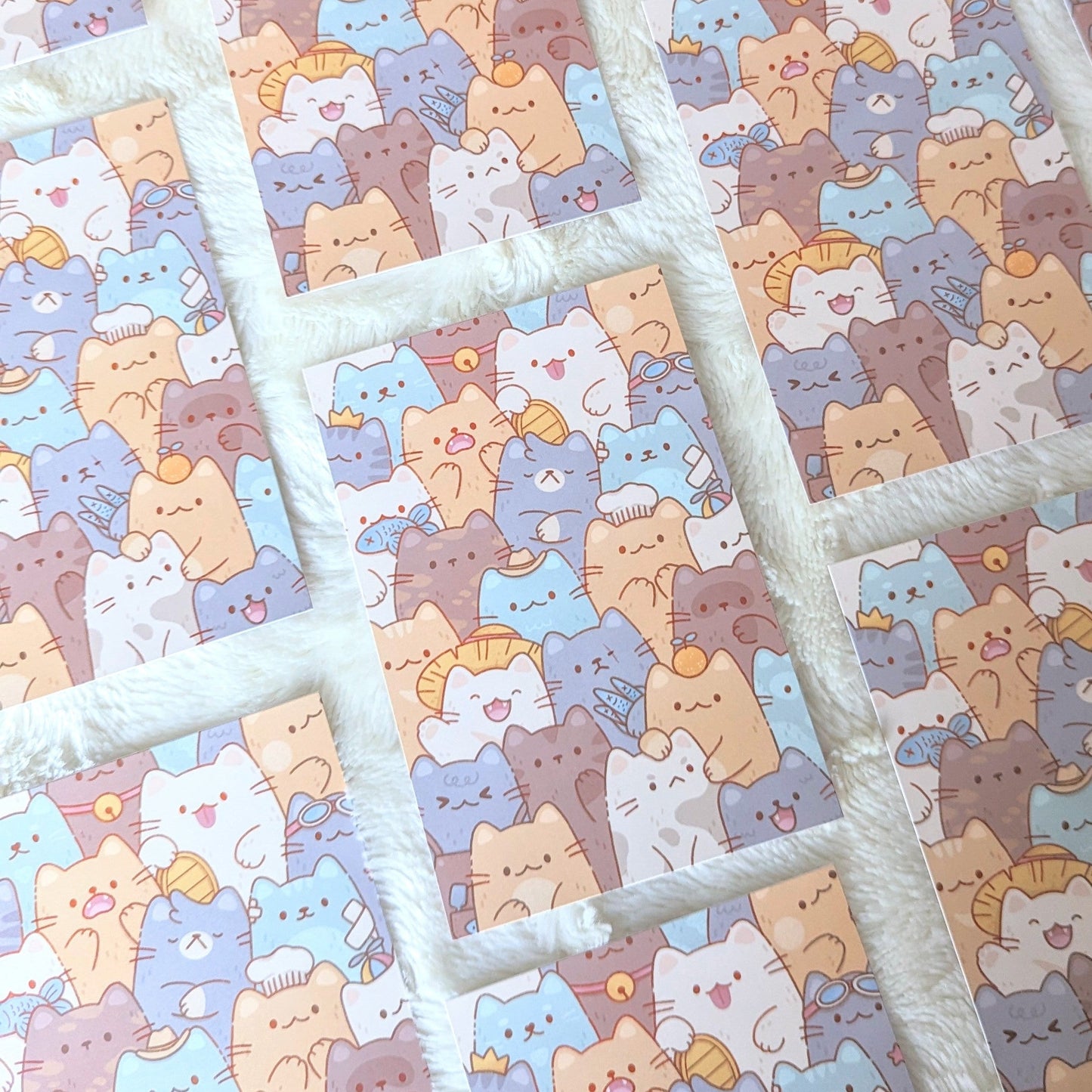 Cat Pile Postcard