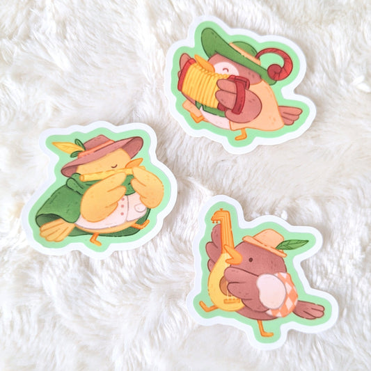 Bard Birds Waterproof Stickers