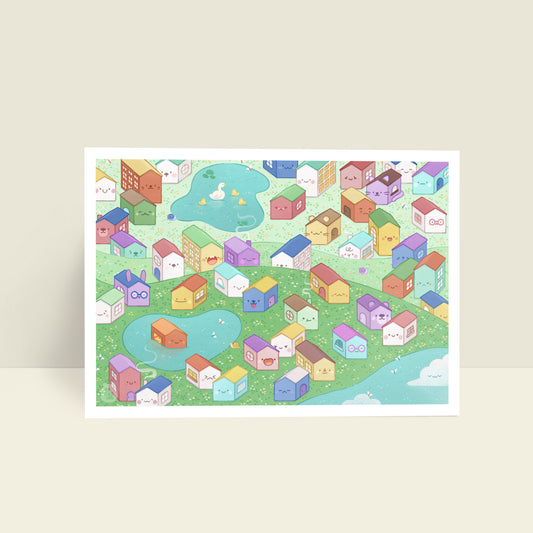 Tiny Town 6x8 Art Print