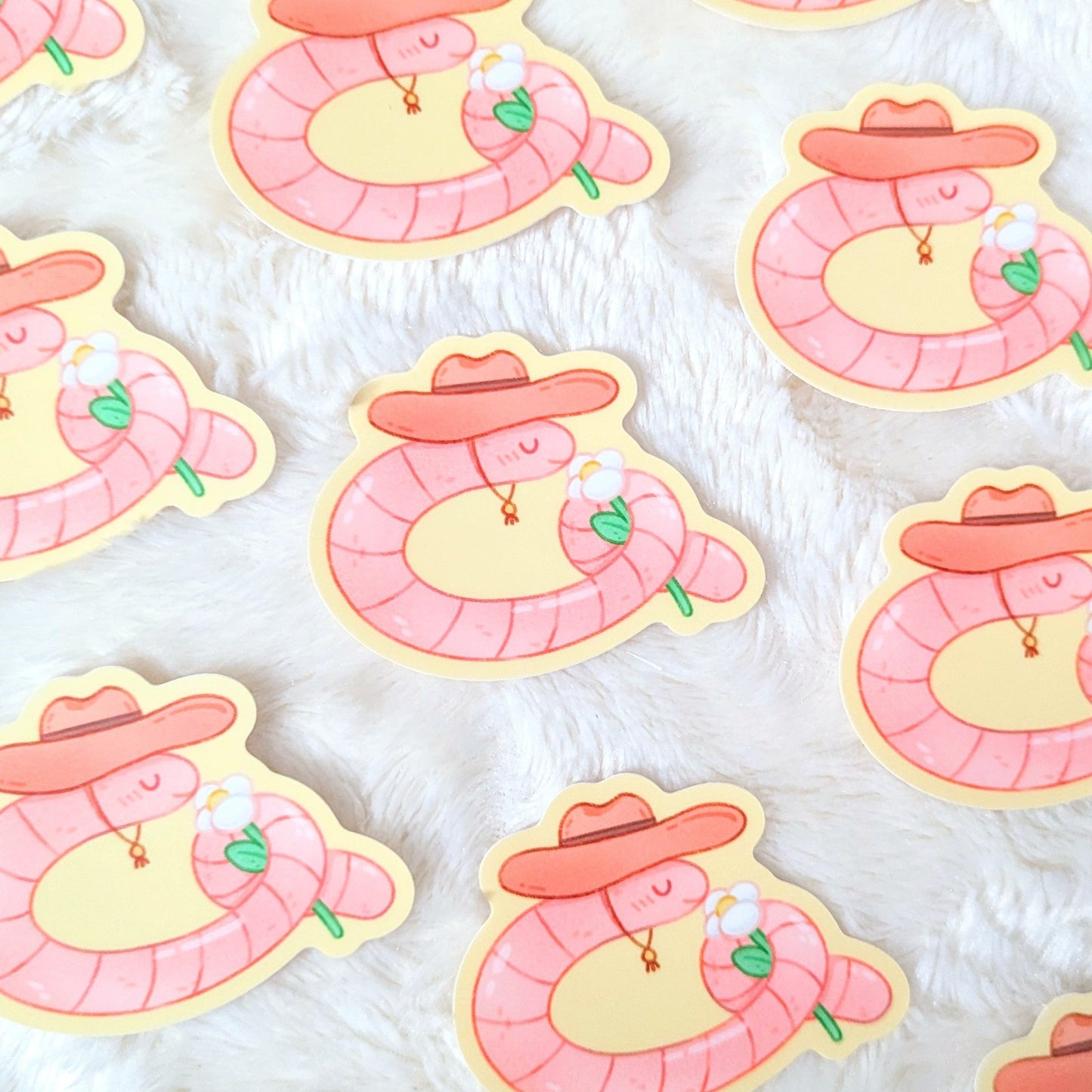 Sweet Worms Waterproof Stickers