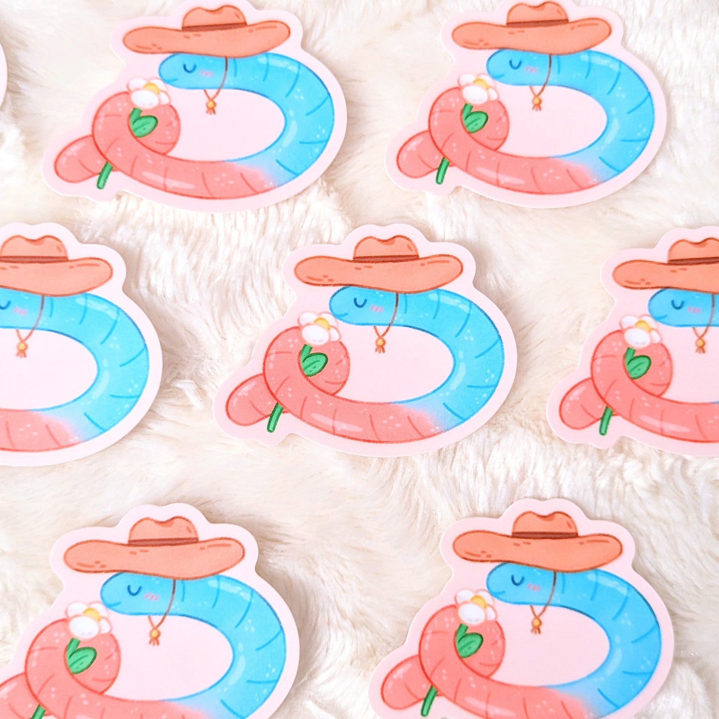 Sweet Worms Waterproof Stickers