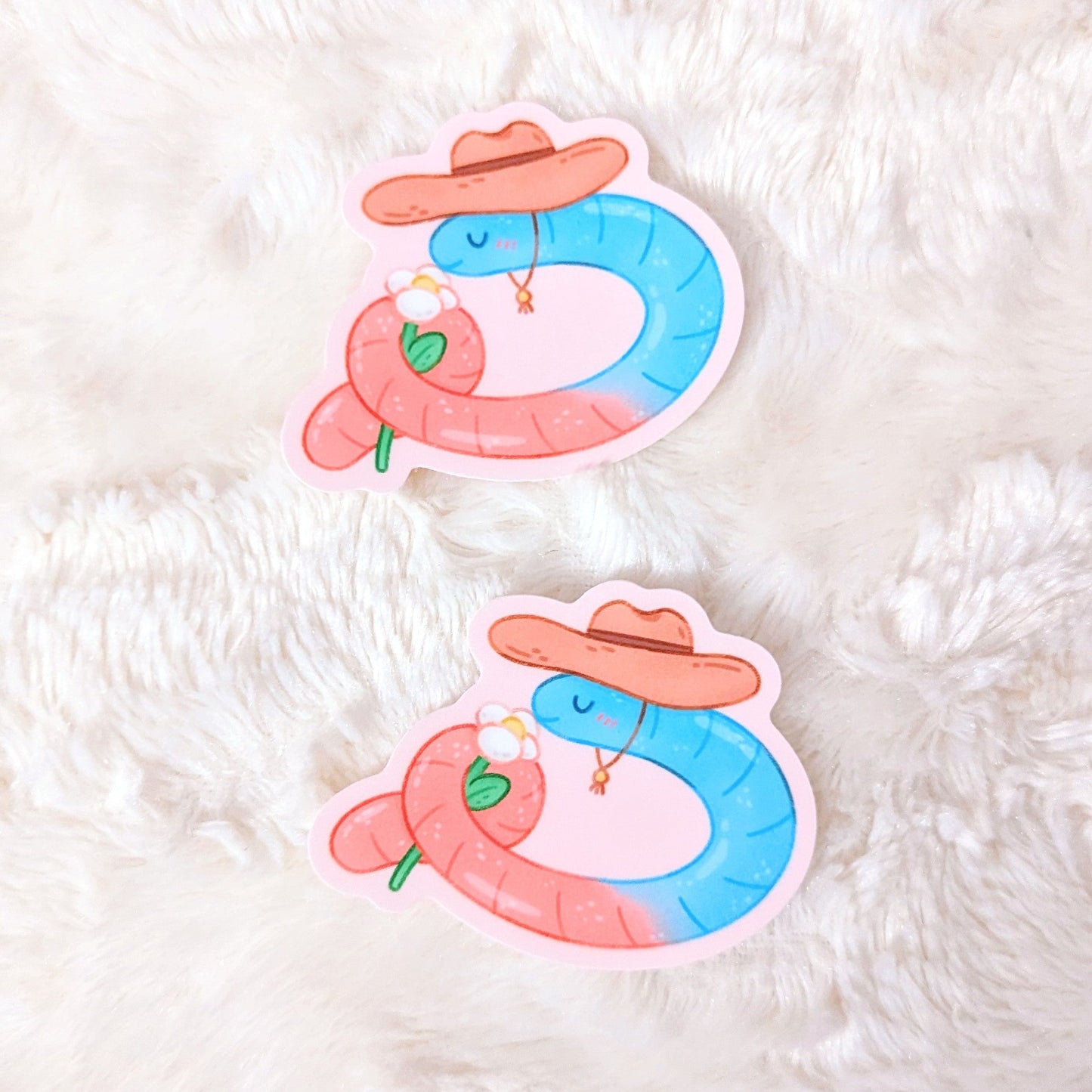 Sweet Worms Waterproof Stickers