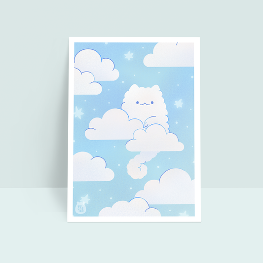 Cloud Cat 6x8 Art Print