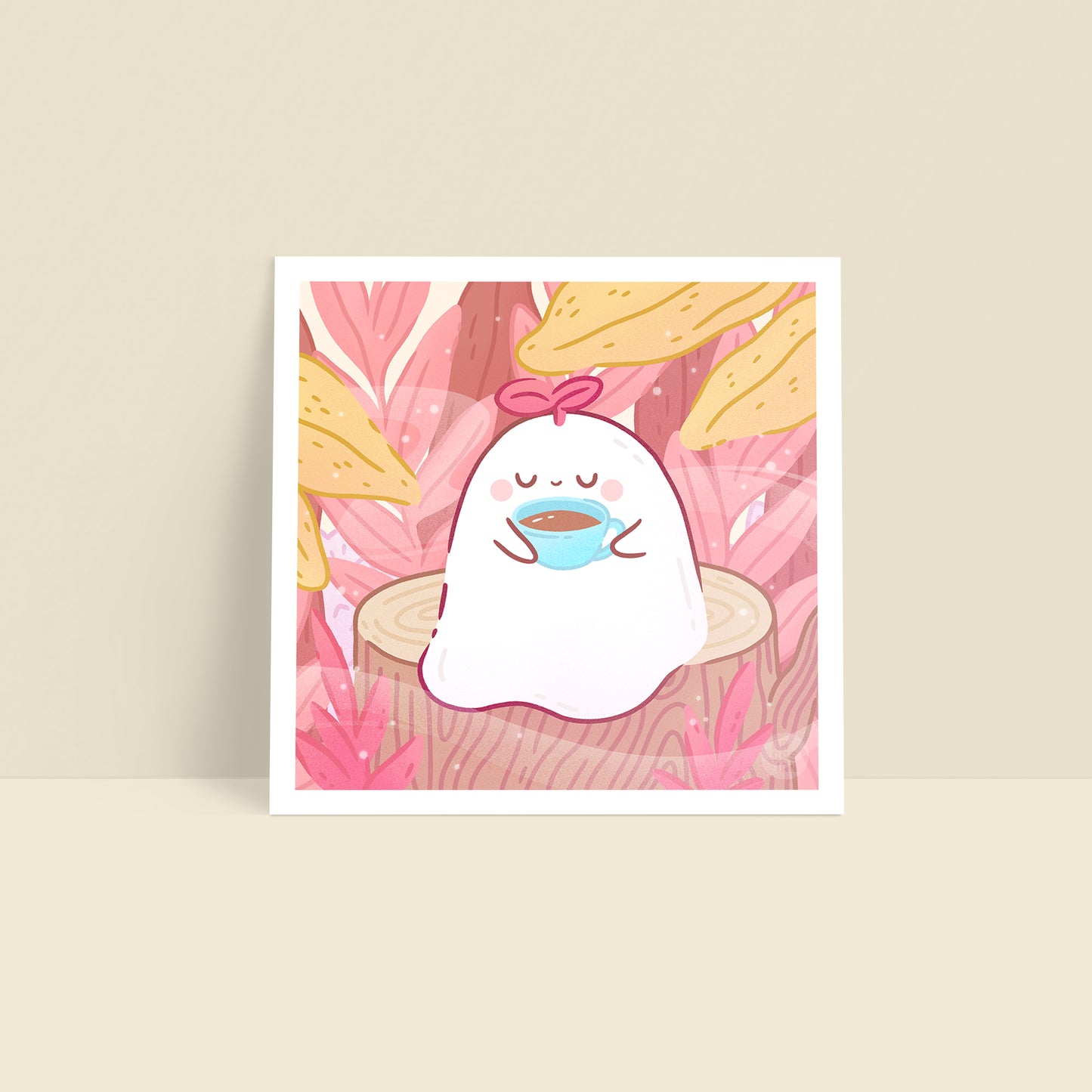 Coffee Break—Little Ghost Art Print