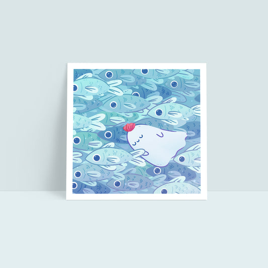 Sea of Eyes—Little Ghost Art Print