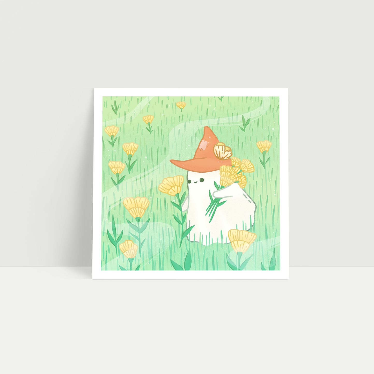 Picking Flowers—Little Ghost Art Print
