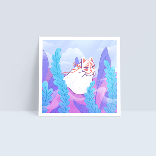 Mysterious Mask—Little Ghost Art Print