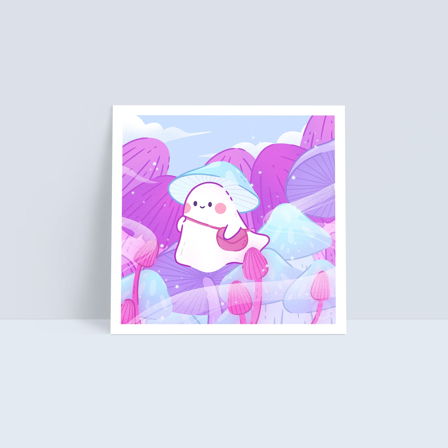 Mushroom Forest—Little Ghost Art Print