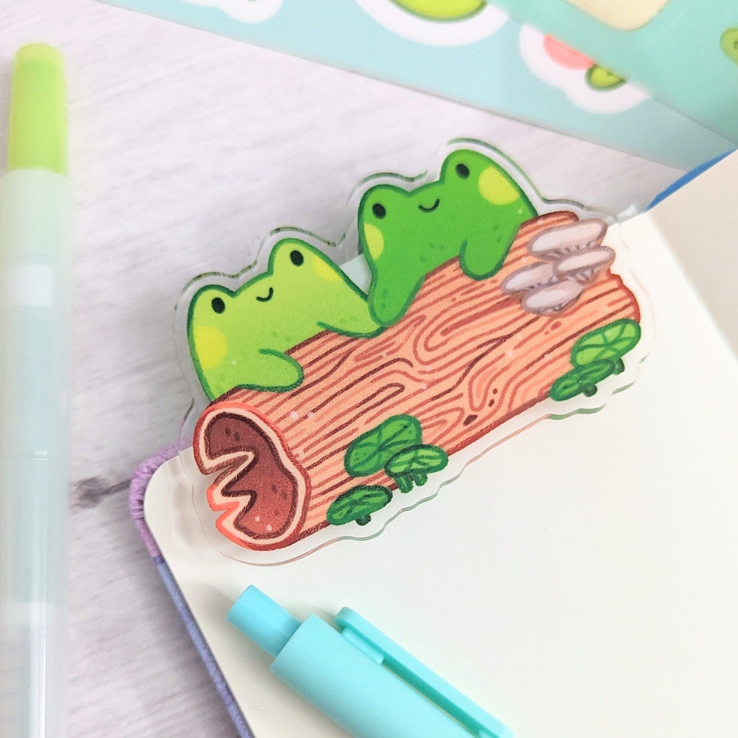 Frogs in Love Acrylic Stationery Clips