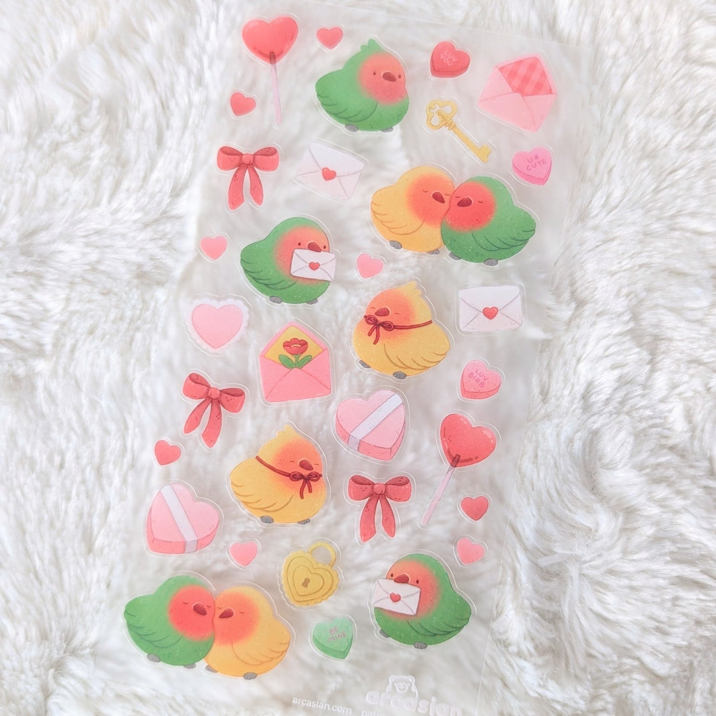 Love Birbs Clear Waterproof Sticker Sheet