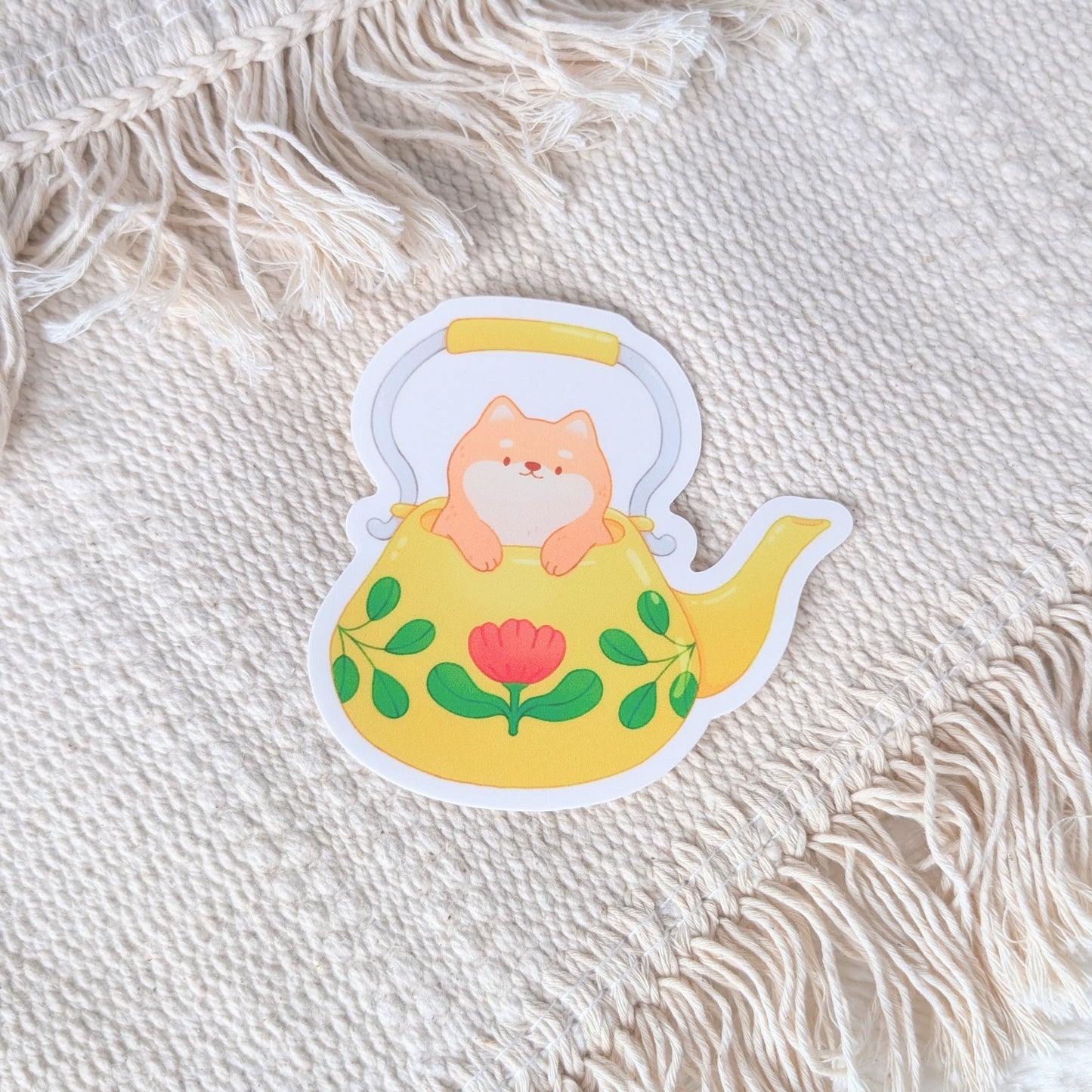 Shiba Teapot Waterproof Stickers