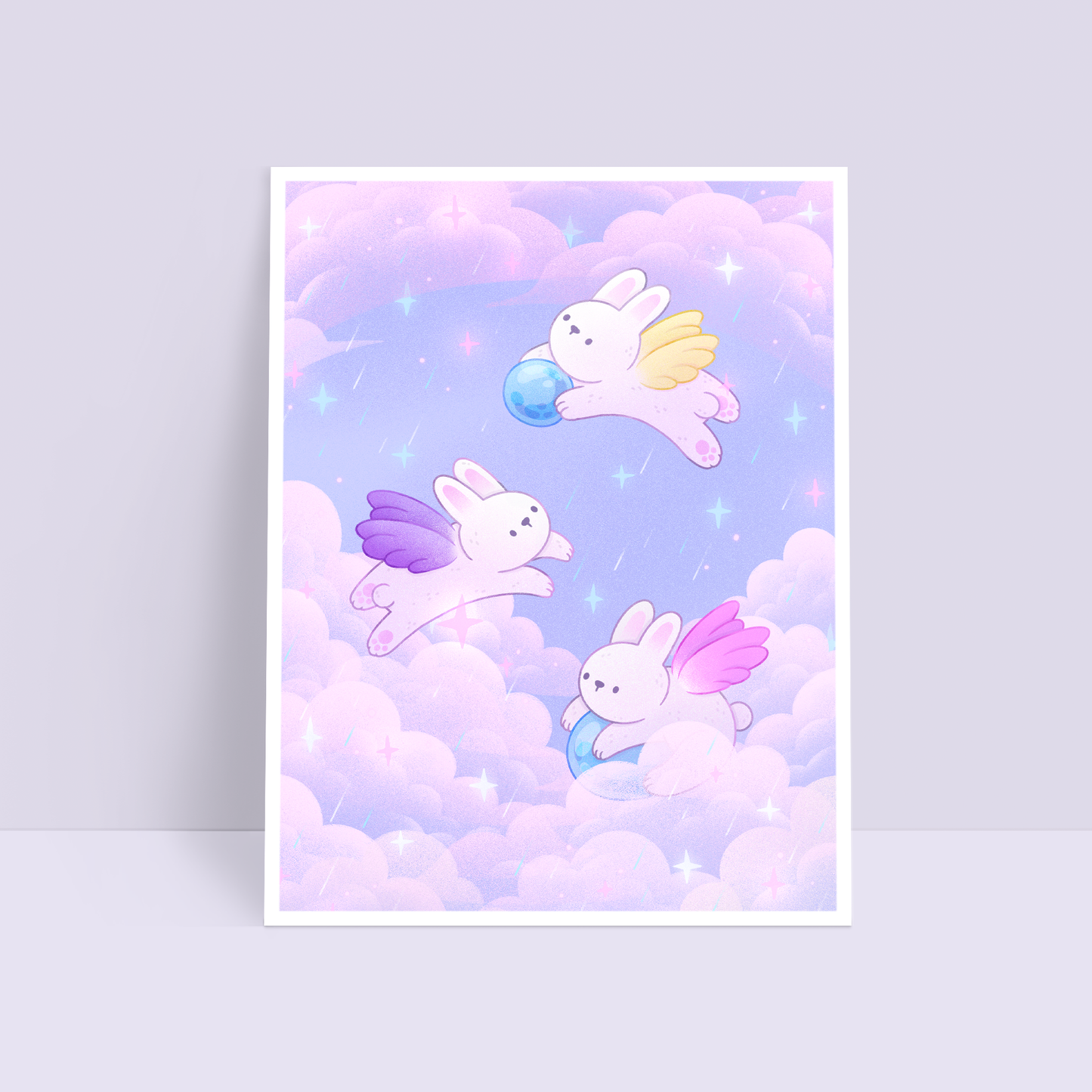 Celestial Bunnies 6x8 Art Print