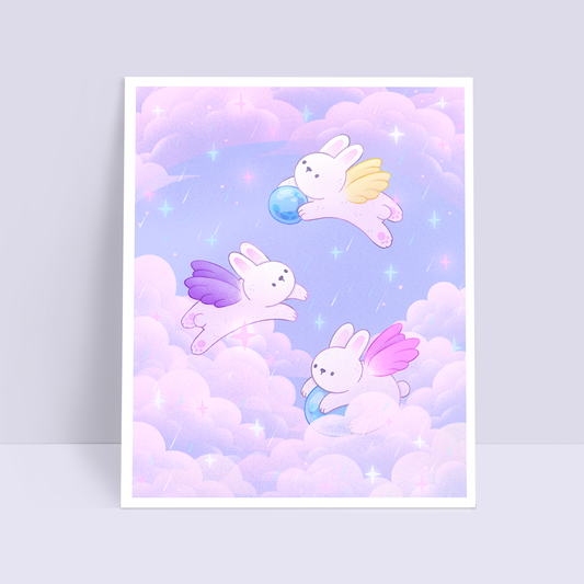 Celestial Bunnies 8x10 Art Print