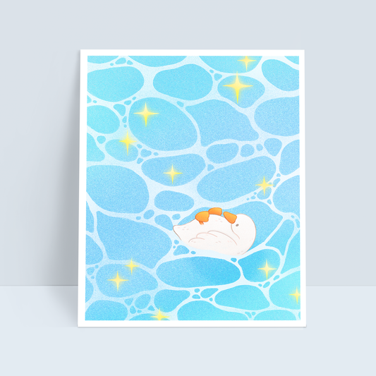 Floating Goose 8x10 Art Print