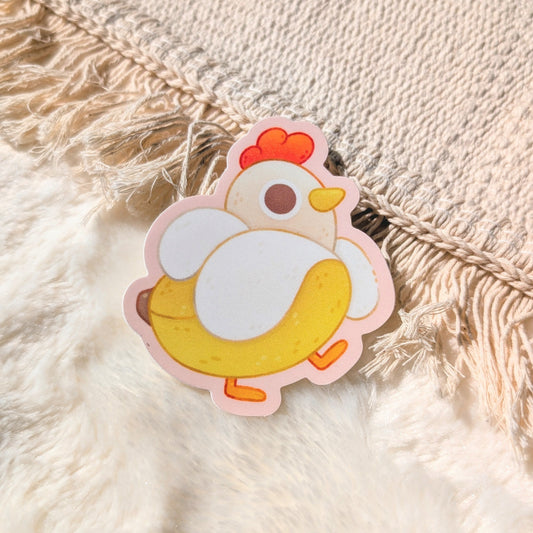 Banana Chicken Waterproof Stickers