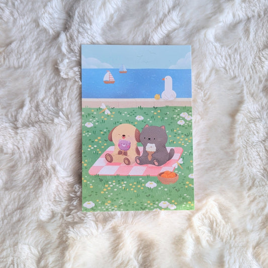 Picnic for Two Postcard